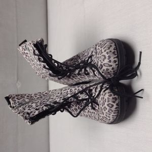 Big Budda animal print ankle boots